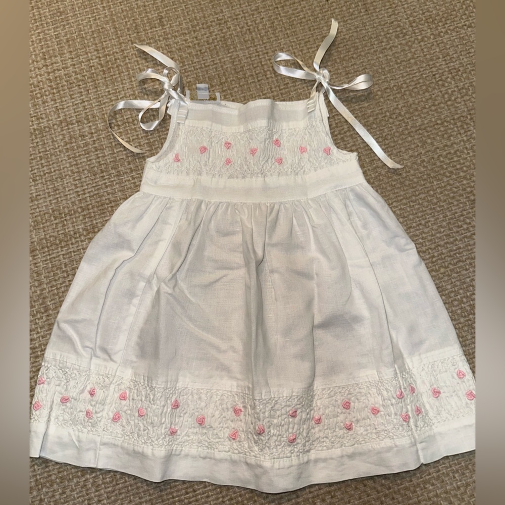 Rendezvous Inc. New Orleans White Smocked Dress - 12M
